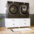 58.3" W Washer and Dryer Pedestal Cabinet with 2 Pull-Out Shelves, Enclosed Storage and Adjustable Feet, White