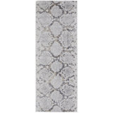 Geometric Area Rug in Gray