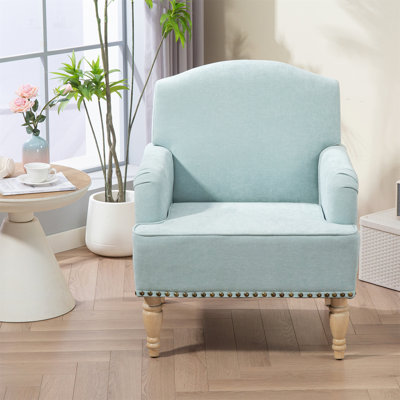Comfortable Upholstered Armchair with Sturdy Wooden Frame for Various Rooms