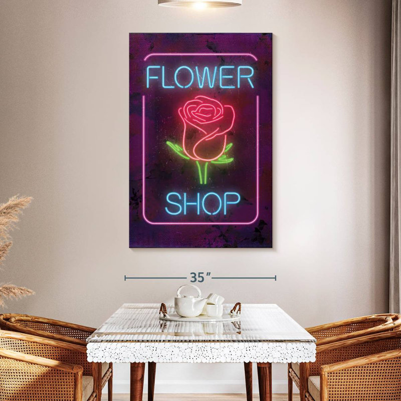 Kema Rose Flower Wall Sign, 24" H x 16" W
