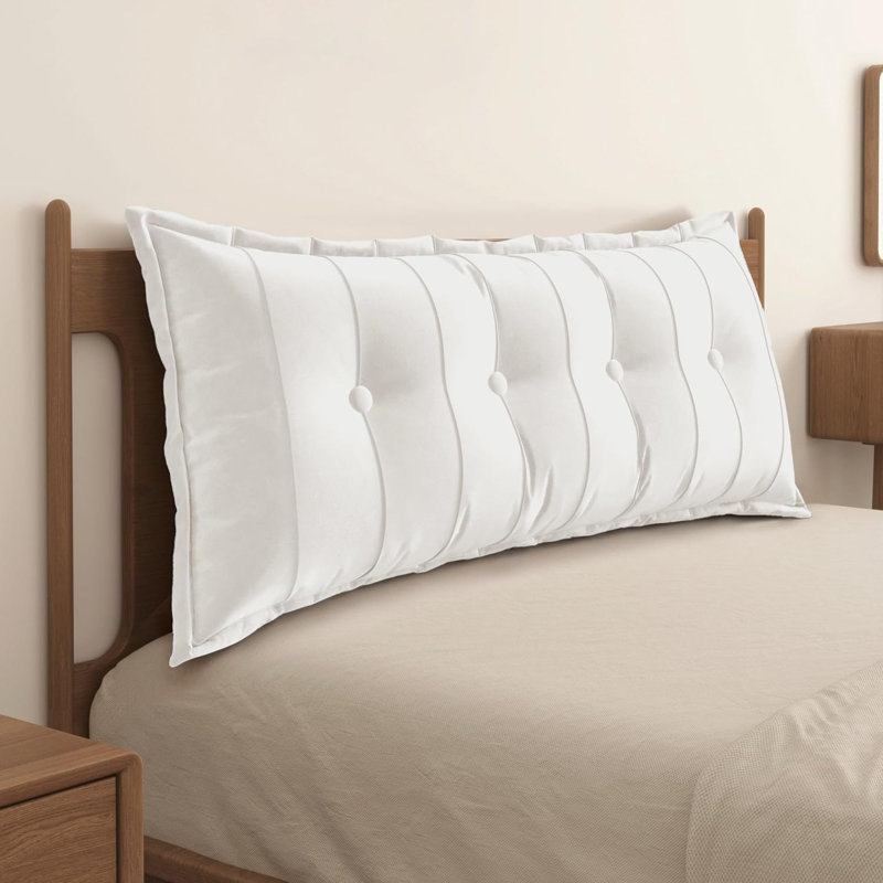 Rectangular Backrest Cushion, White, 50cm H x 100cm W