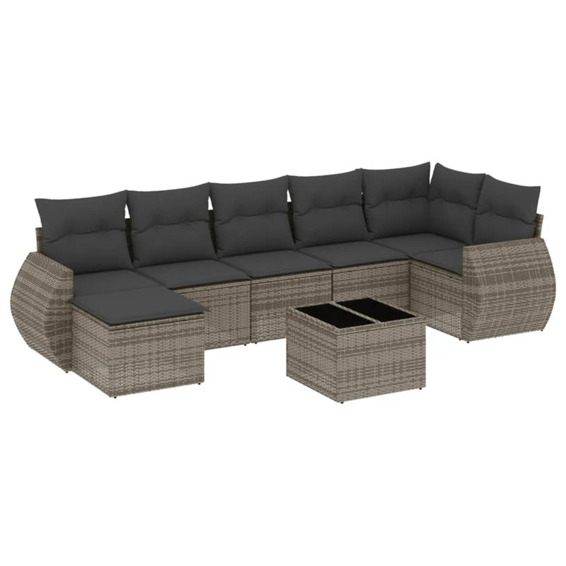 Ensemble de canapé de jardin Vidaxl gris