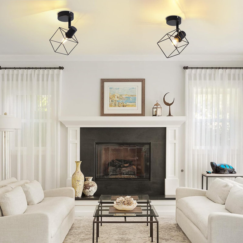 Semi Flush Mount, Black