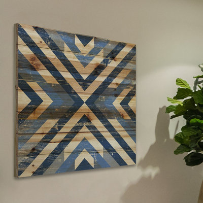 Converging Blues - Impression sur bois