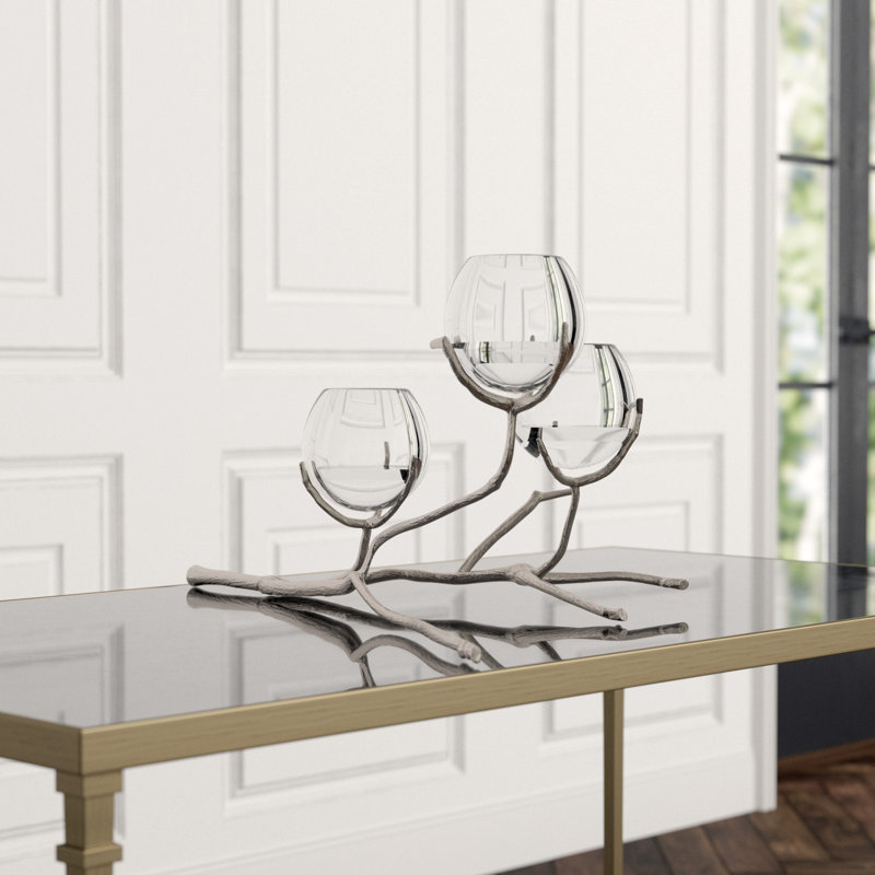 Twig 3 Vessel Large Vase, Nickel