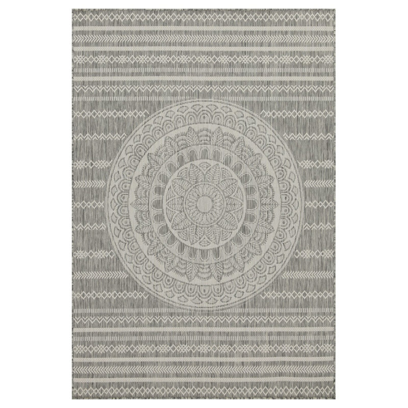 Pavillon de jardin argenté en métal 10 po X 10 pi 3 po Tapis intérieur / extérieur, Rectangle 7 pi 10 po x 10 pi 3 po