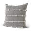 Housse de coussin détaillée gris foncé