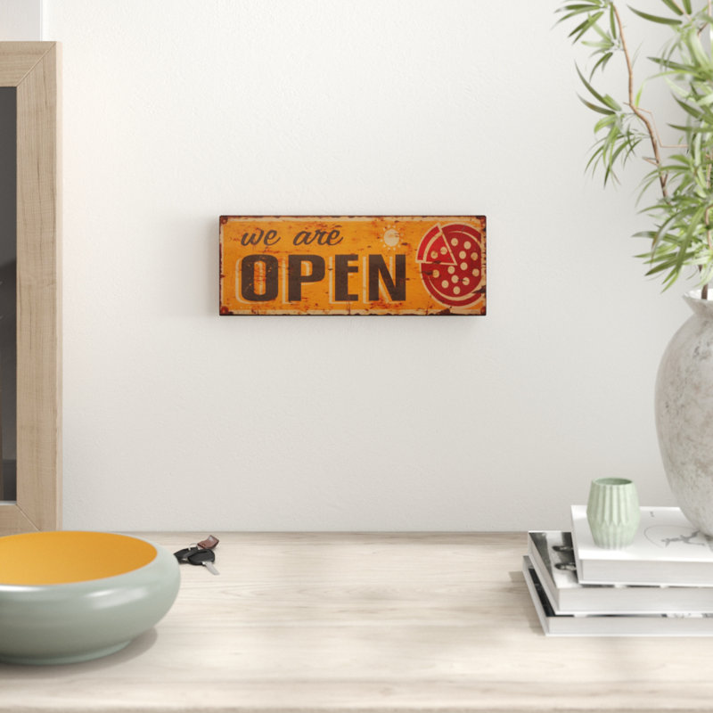 We Are Open III - No Frame Print on Wood