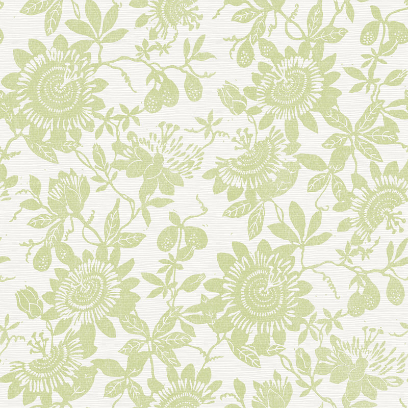 Floral Metallic Wallpaper Double Roll, Green