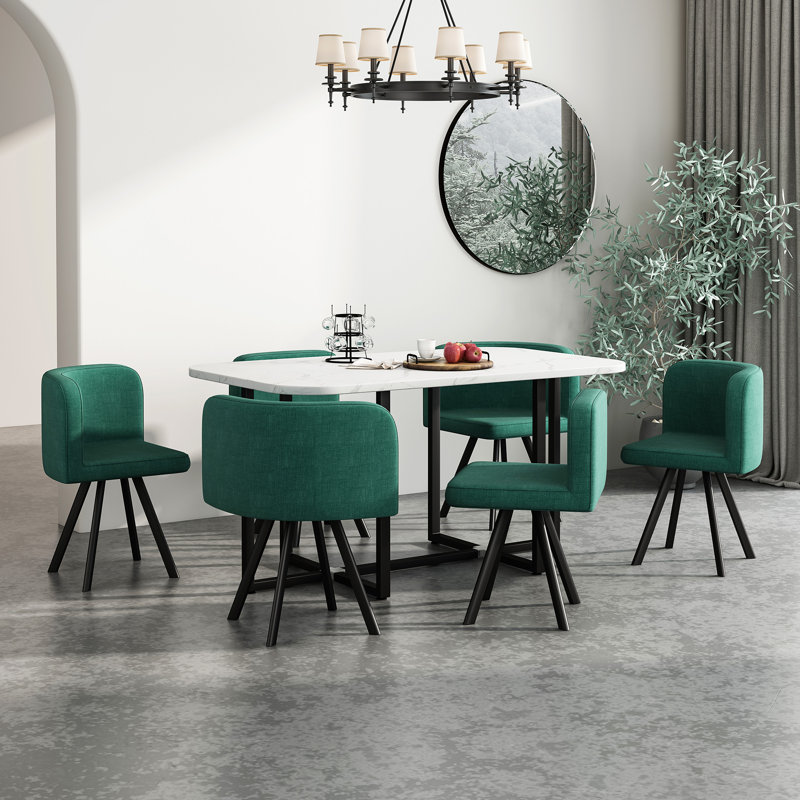 Ensemble repas pour 6 personnes, Vert