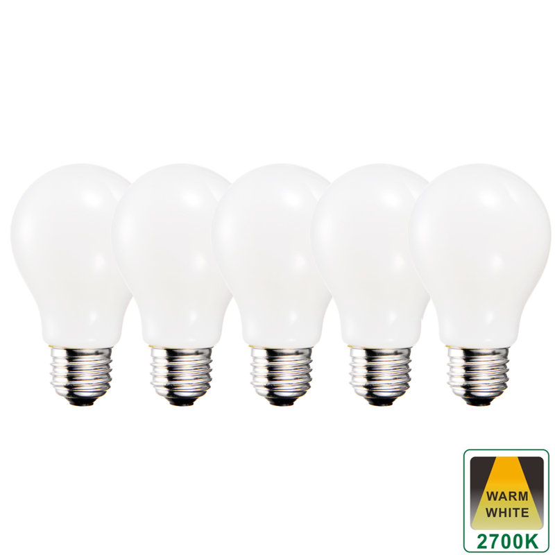 E27 Dimmable LED Light Bulb Opal (Pack of 5), 2700K