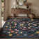 Tapis floral ultra doux et lavable