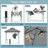 SUNJOY 8' x 5'  Pop up Grill Gazebo Double Tiered Outdoor Gazebo Standing-Height Canopy with Magnetic LED Light, Adjustable Ceiling Height, for BBQ,Picnics, Outdoor Events-110828766
