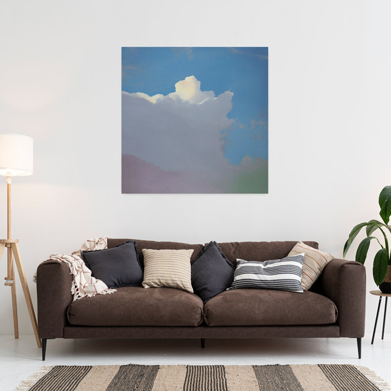 Sundae, paysage abstrait contemporain, art naturel, H 36 po x l 36 po
