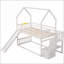 Twin/Twin Solid Pine Wood Bunk Bed with Convertible Slide &amp; Storage Staircase, White - No Box Spring Needed