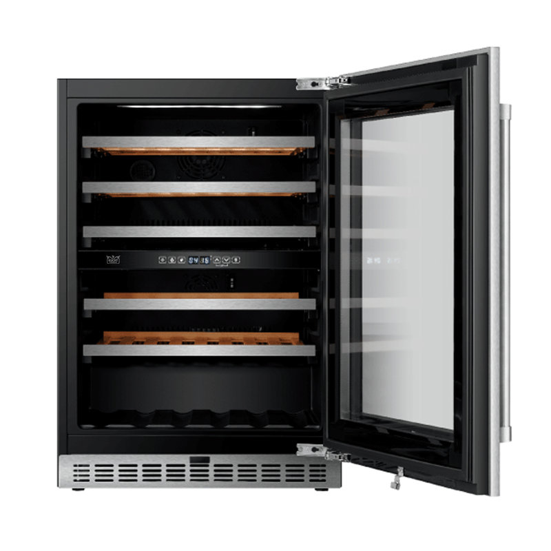 24 Dual Zone Wine Cooler 132 L & 52 Bottles, Stainless Steel