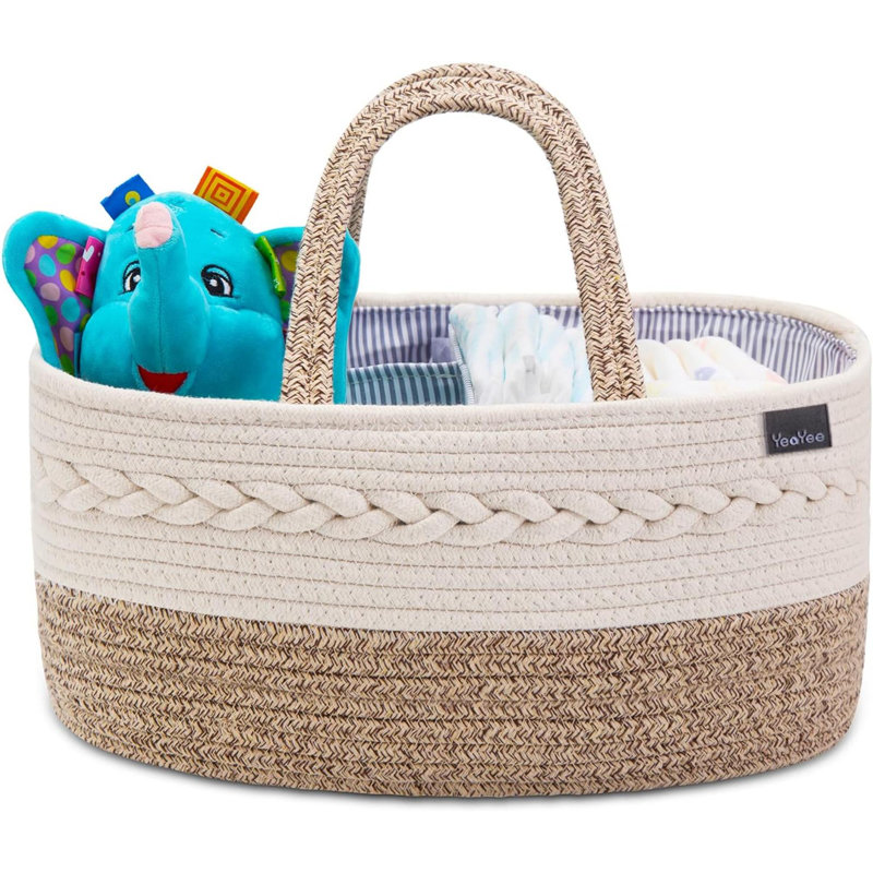 Rebrilliant Cotton Storage Bag, White/Beige