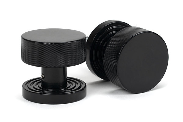 Brompton Interior Mortise Knobset, Black