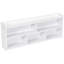 Lit double blanc avec tête de lit bibliothèque intégrée, tête de lit et rangement sous le lit, tiroir, rangement-1835162880