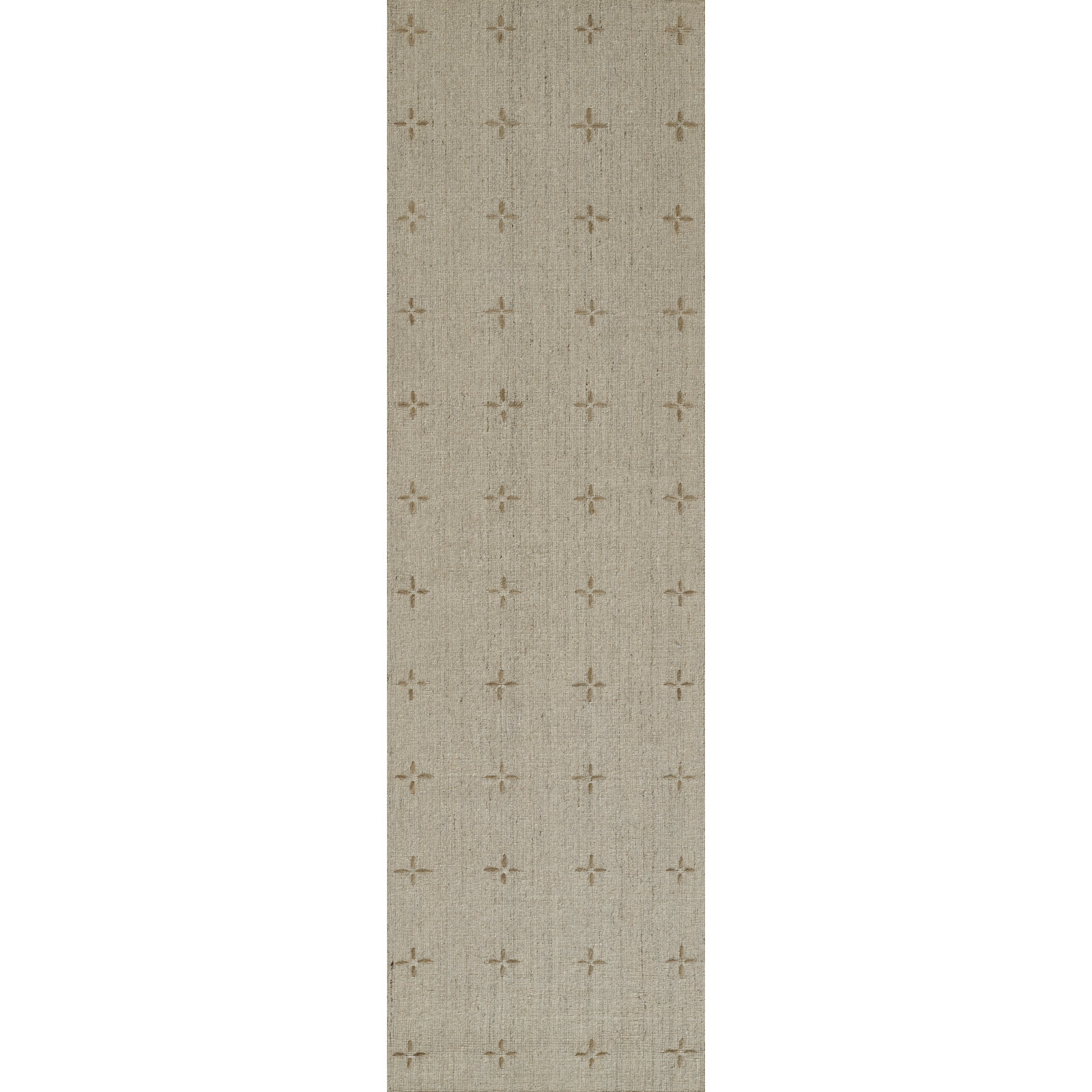Momeni Oliver Geometric Wool and Polyester Hand Loomed Natural Area Rug, Runner 2'3" x 8'