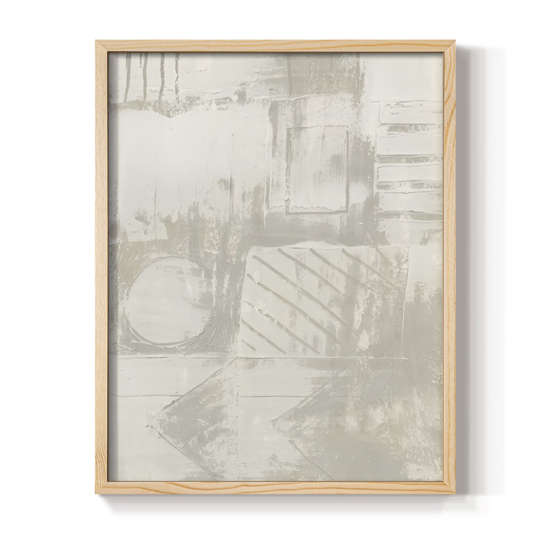 Symbol Scratch II Framed Print - Solid Wood, 15" H x 12" W, Natural Framed