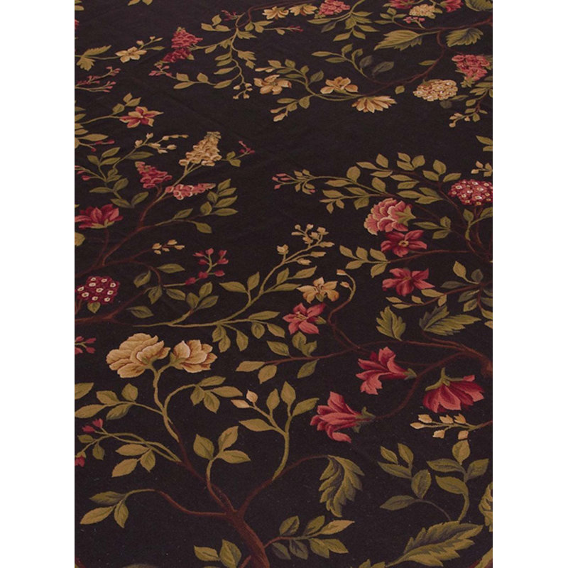 Wool Floral Area Rug, Rectangle 14'3" x 19'7"