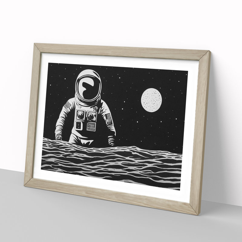 Astronaut Monochrome Vol.1 - Framed Print