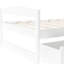 Lit plateforme simple Exquise, blanc avec espace de tiroir - Taille de lit pratique et polyvalente