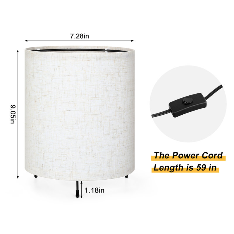 Bedside Lamp Suitable For Living Room, Children's Room, Dormitory, Home Office (No LED Bulb)