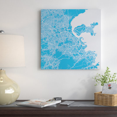 « rio de janeiro », impression sur toile tendue en bleu