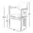 Granita Upholstered Back Arm Chair in White