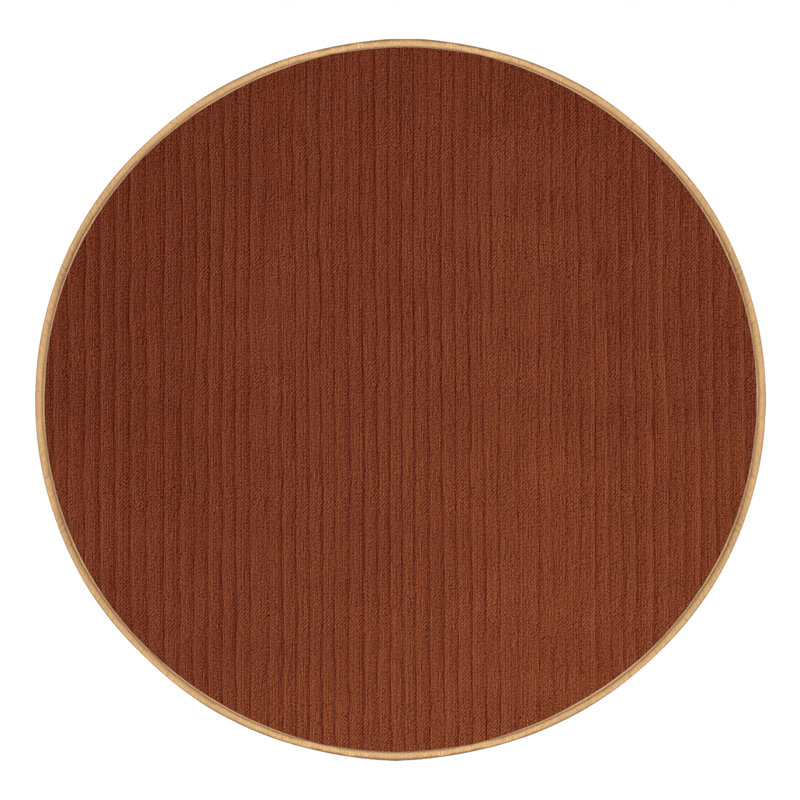 Tapis brun uni lavable à la machine, Rond 4 pi