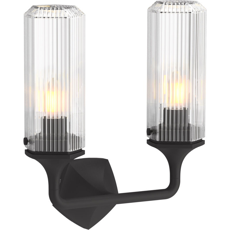 Occasion 2 - Light Plug-in Armed Sconce, Matte Black