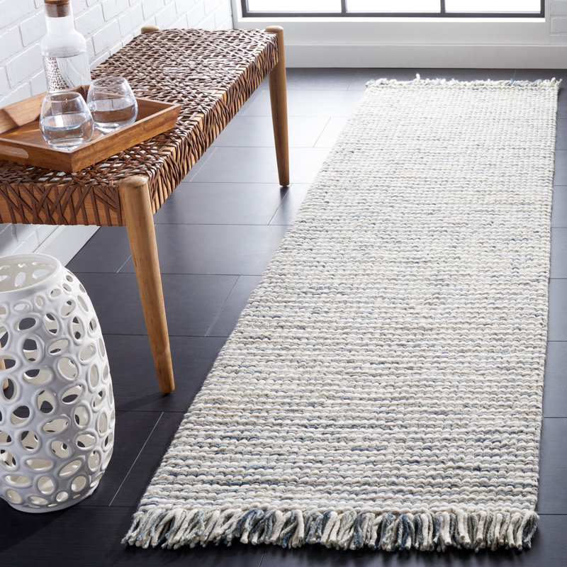 Tapis en laine / coton Bouzoun, Tapis de couloir 2 pi 3 po x 8 pi