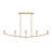 Jheni Five-Light Brushed Gold Linear Chandelier-127380266