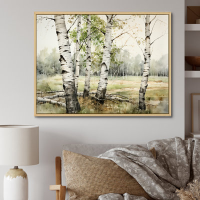 «Green Birch Wood Beauty - Tree Birch», art mural