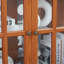Vitrine à DEL avec vitrine antique avec portes en verre et tablettes réglables