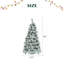 Arbre de Noël enneigé épinette 6 pi avec pommes de pin, arbre de Noël artificiel avec 403 pointes de branches, branches mixtes en PE et PVC, 250 lumières DEL multicolores, 11 modes de clignotants, décorations des Fêtes
