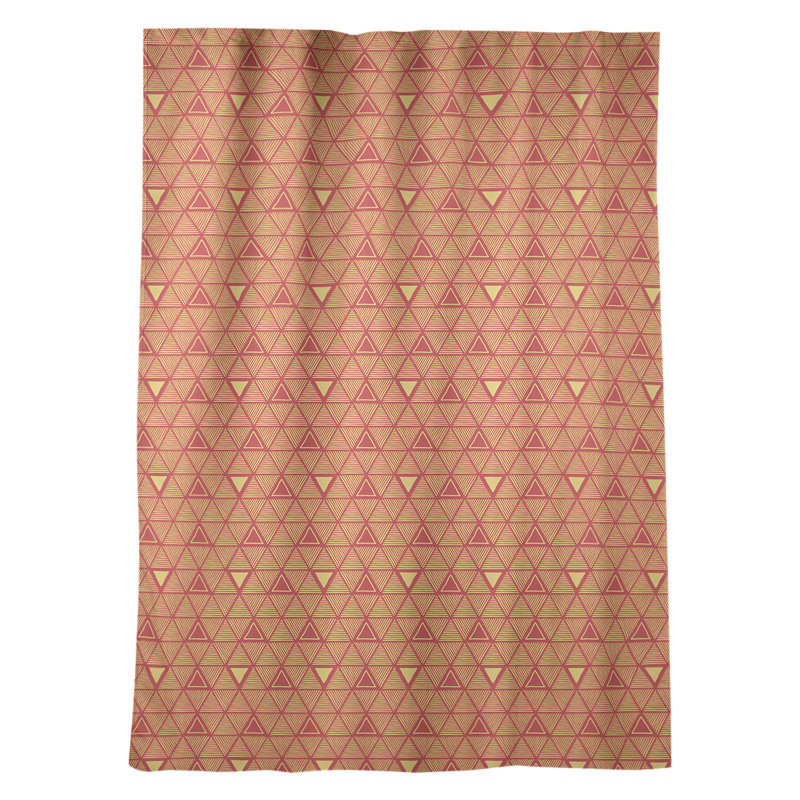 Jordao Room Darkening Curtain Single Panel, Red/Yellow