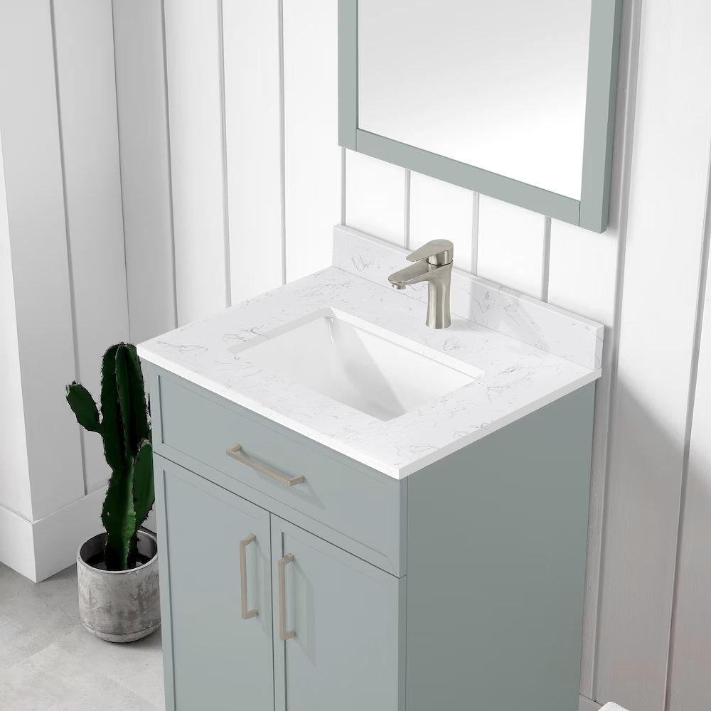 RENIST 24 Inch Engineered Stone Bathroom Vanity Top With Sink – For ...