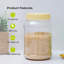 Royalford Round Plastic Canister Jar with Lid - 1000ml
