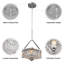 Luminaire suspendu moderne en cristal lustre carré carré pour îlot de cuisine pour vestibule (1 paquet)-1212127578