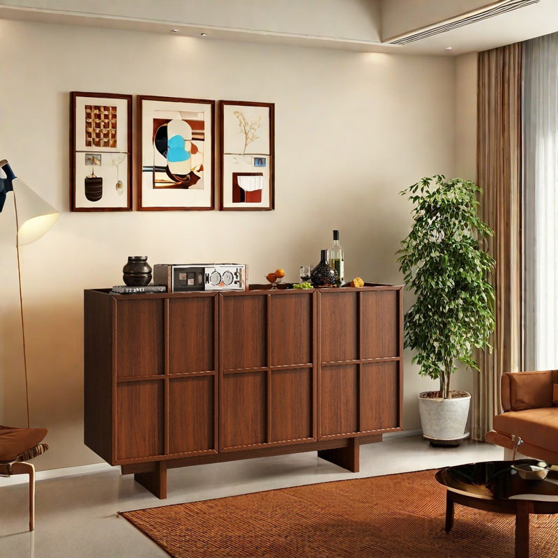 Commode d'appoint simple exquise pratique, Brun