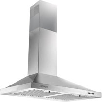 VEVOR Under Cabinet Range Hood, Dual Motors Ductless Kitchen Stove Vent,  Stainless Steel Permanent Filter with 3-Speed Exhaust Fan, 2 Baffle  Filters, LED Lights, Touch Control Panel, Silver (30 inch)