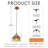 1-Light Mini Stained Glass Pendant Light