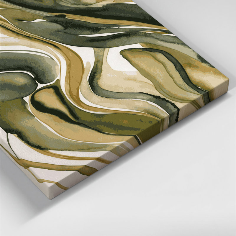 Aquarelle abstraite, art mural sur toile beige 33, H 11 po x l 14 po