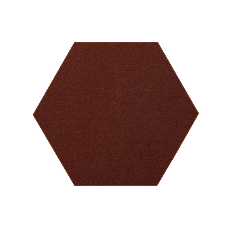 Tapis rouille de couleur unie pour l'intérieur et l'extérieur Modern Modern, Hexagonal 6 pi