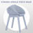 2 - Pack Blue Lounge Chairs In High Grade Polypropylene For Indoor/Outdoor. All Weather Durability, , And Zero Maintenance. 90 Second Assembly With Visual Guide. Ergonomic Design 300Lbs Support. Mesh-1529772763