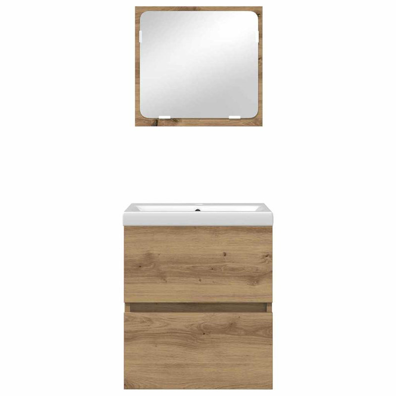 Bathroom Furniture Suite, Black Oak/White