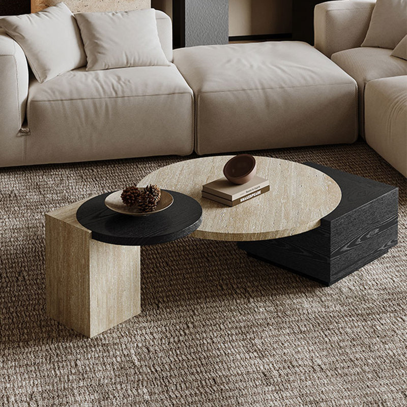 Table à thé en bois massif Creative Art Superior, Noir, noir, noir, noir